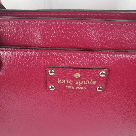 Kate Spade Wellesley Durham Red Leather Large Satchel Bag - Picture 3 of 10